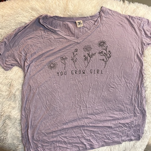 You Grow Girl T-shirt stretchy soft lavender size S Sew in Love - Picture 2 of 2